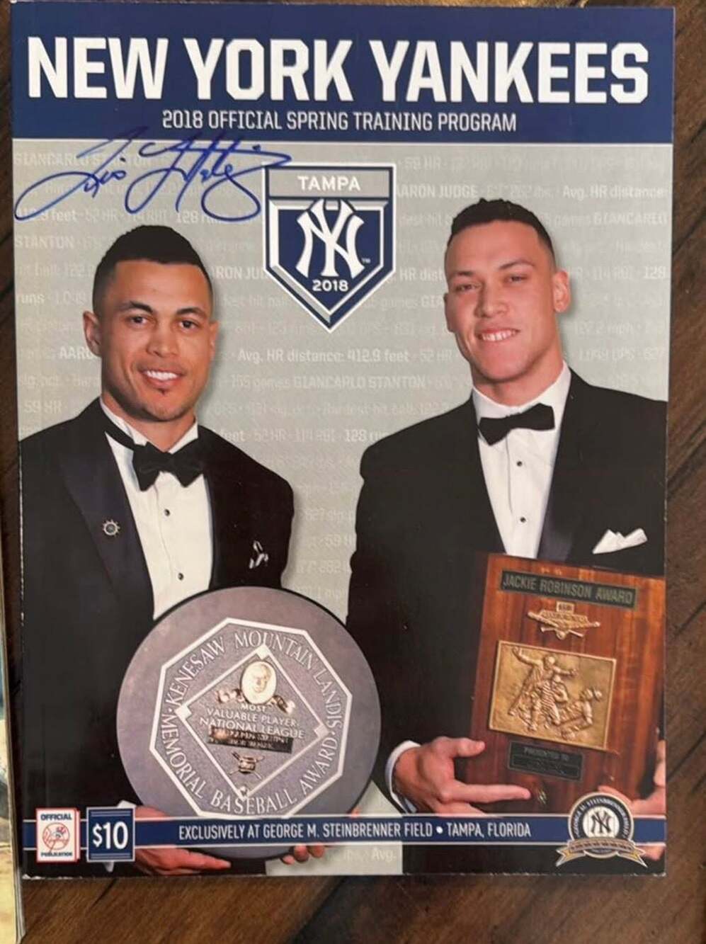 2018 New York Yankees Official Spring Training Program